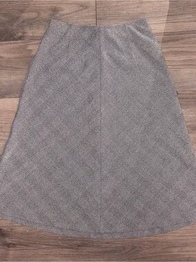 H&M Grey Textured Midi Skirt